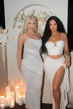 Ivory Catalina Lurex Knit Maxi Dress*JLUXLABEL Fashion