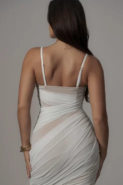 Ivory Catalina Lurex Knit Maxi Dress*JLUXLABEL Fashion