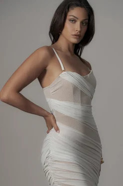 Ivory Catalina Lurex Knit Maxi Dress*JLUXLABEL Fashion