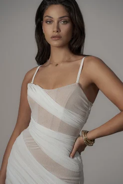 Ivory Catalina Lurex Knit Maxi Dress*JLUXLABEL Fashion