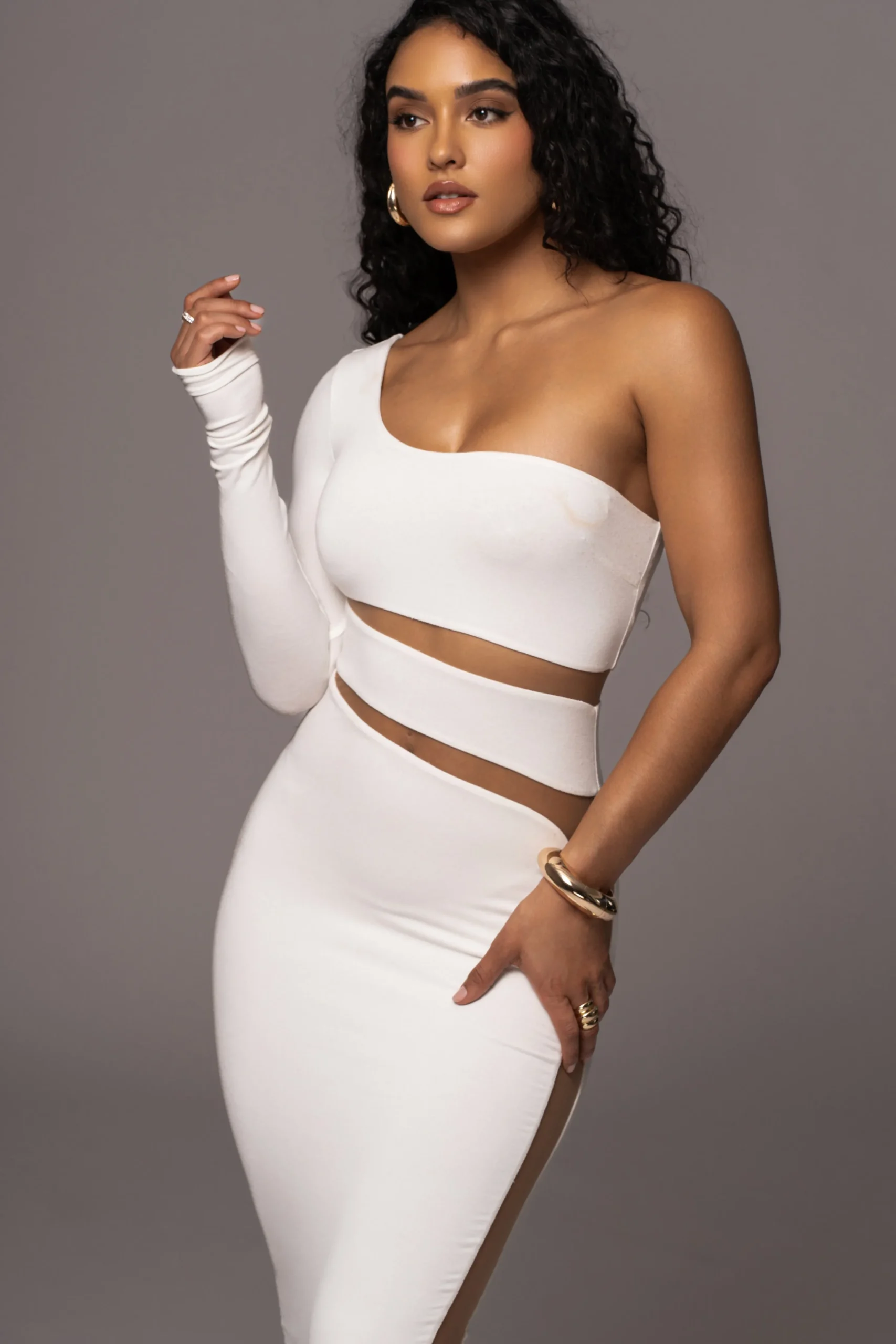 Ivory Chase The Night One Shoulder Dress*JLUXLABEL Online