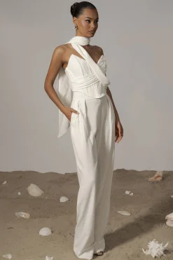 Ivory Coastal Bliss Linen Bustier*JLUXLABEL Sale