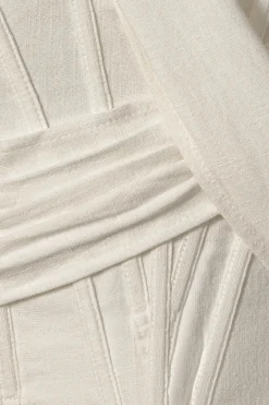 Ivory Coastal Bliss Linen Bustier*JLUXLABEL Sale