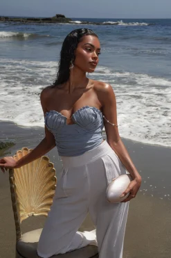 Ivory Crystal Waters Clutch*JLUXLABEL Fashion