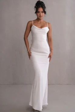 Ivory Down The Aisle Satin Gown*JLUXLABEL Best