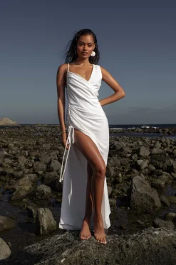 Ivory Dreaming Of Summer Linen Dress*JLUXLABEL Sale