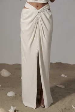 Ivory Dreamland Linen Skirt*JLUXLABEL Outlet