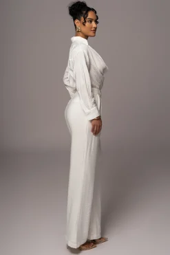 Ivory Drew Crinkled Trousers*JLUXLABEL Best