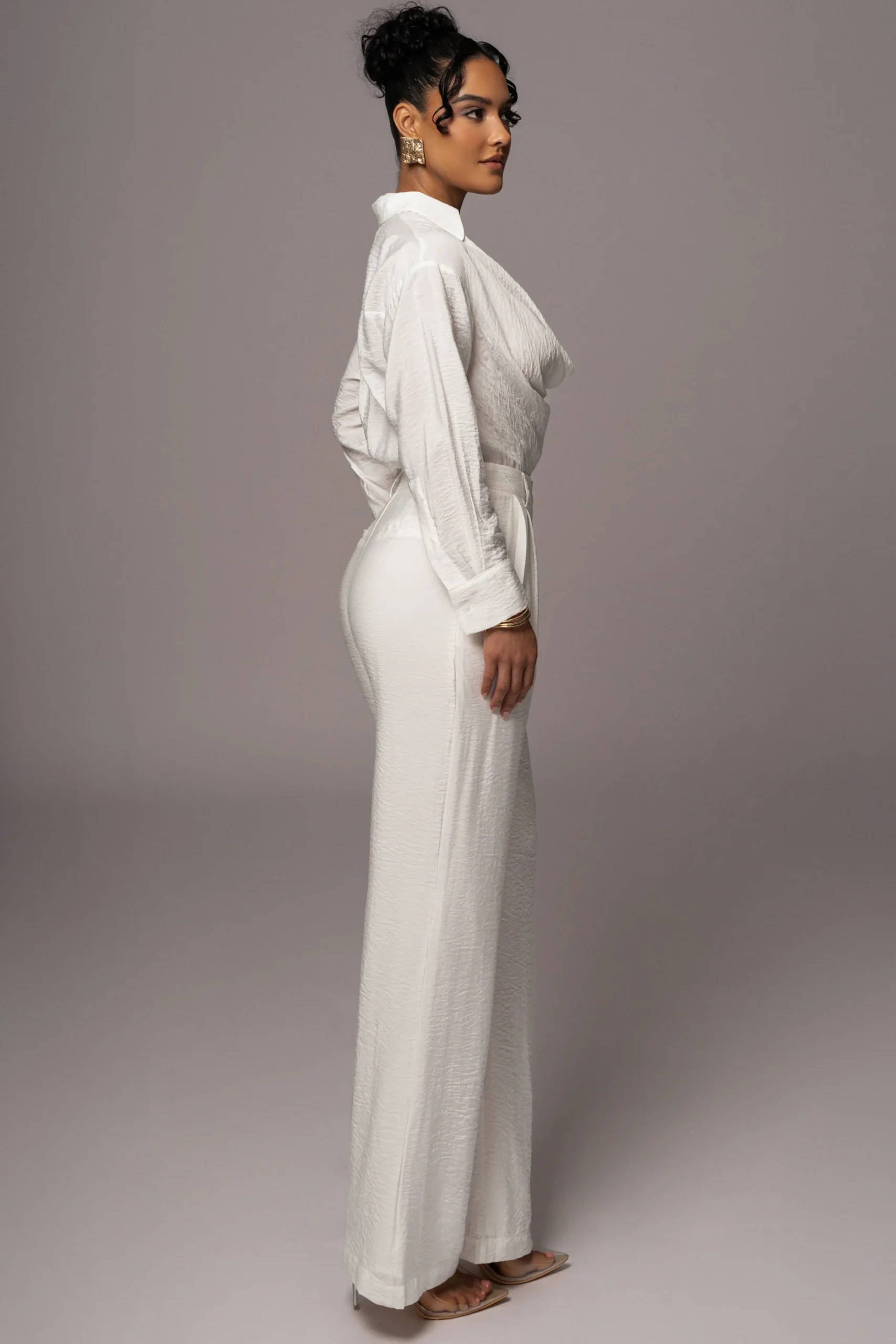 Ivory Drew Crinkled Trousers*JLUXLABEL Best