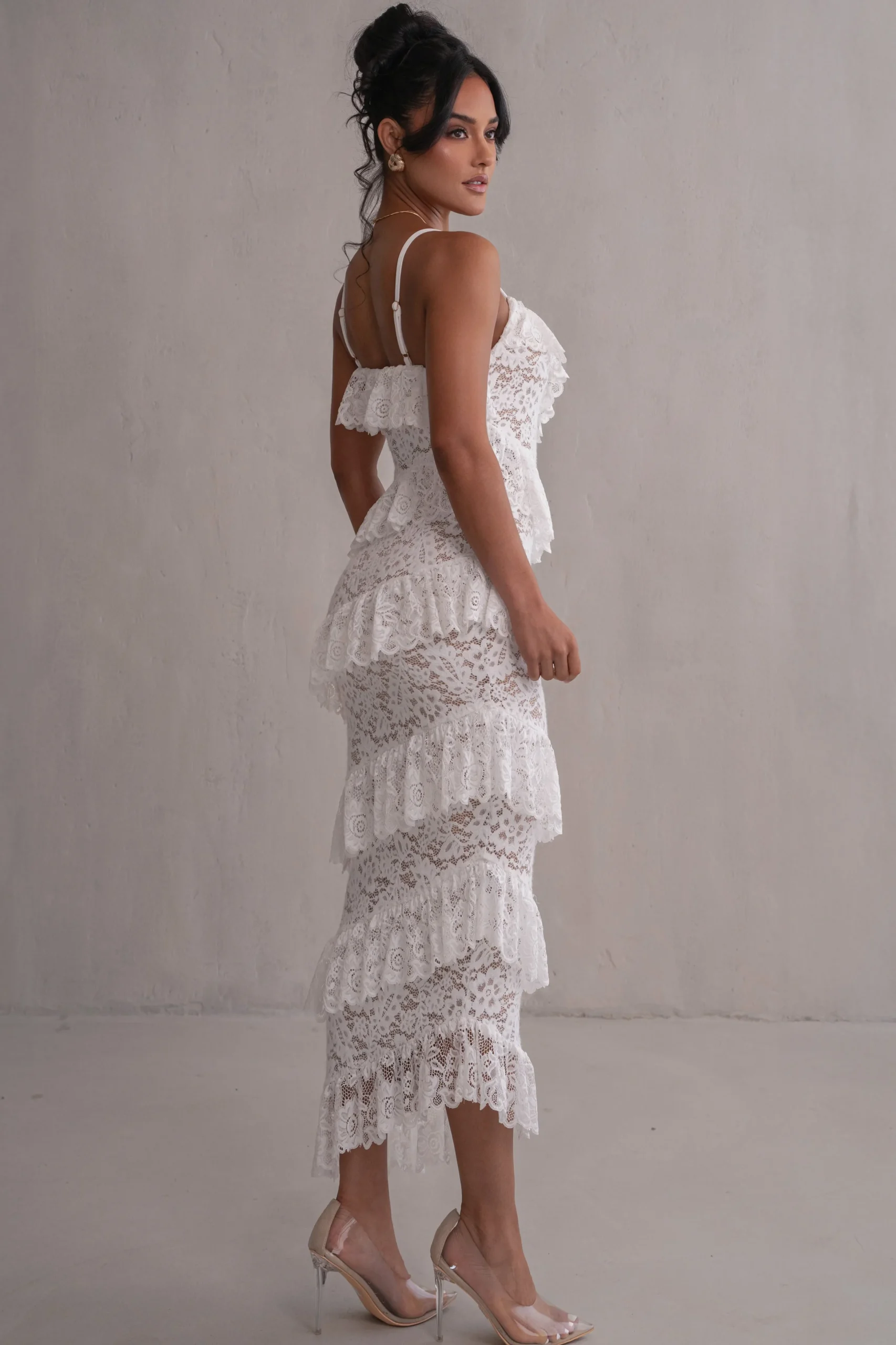Ivory Feeling Of Forever Ruffle Dress*JLUXLABEL Sale