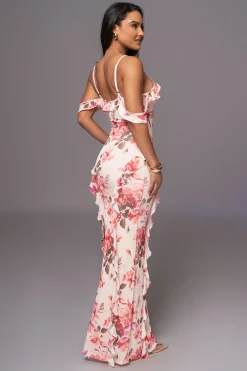 Ivory Floral Maude Maxi Dress*JLUXLABEL Fashion