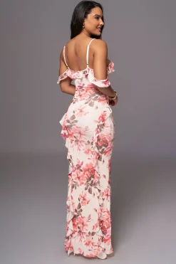 Ivory Floral Maude Maxi Dress*JLUXLABEL Fashion