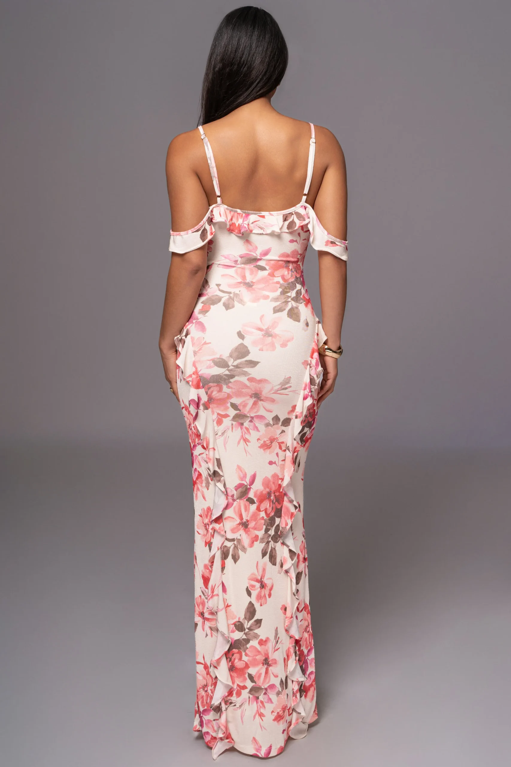 Ivory Floral Maude Maxi Dress*JLUXLABEL Fashion