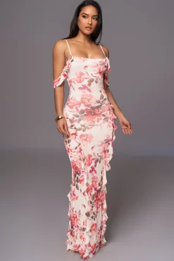Ivory Floral Maude Maxi Dress*JLUXLABEL Fashion