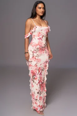 Ivory Floral Maude Maxi Dress*JLUXLABEL Fashion