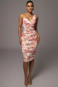 Ivory Floral Secret Meadow Midi Dress*JLUXLABEL Best