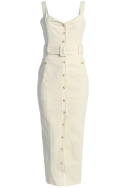 Ivory Forever Summer Belted Dress*JLUXLABEL Online