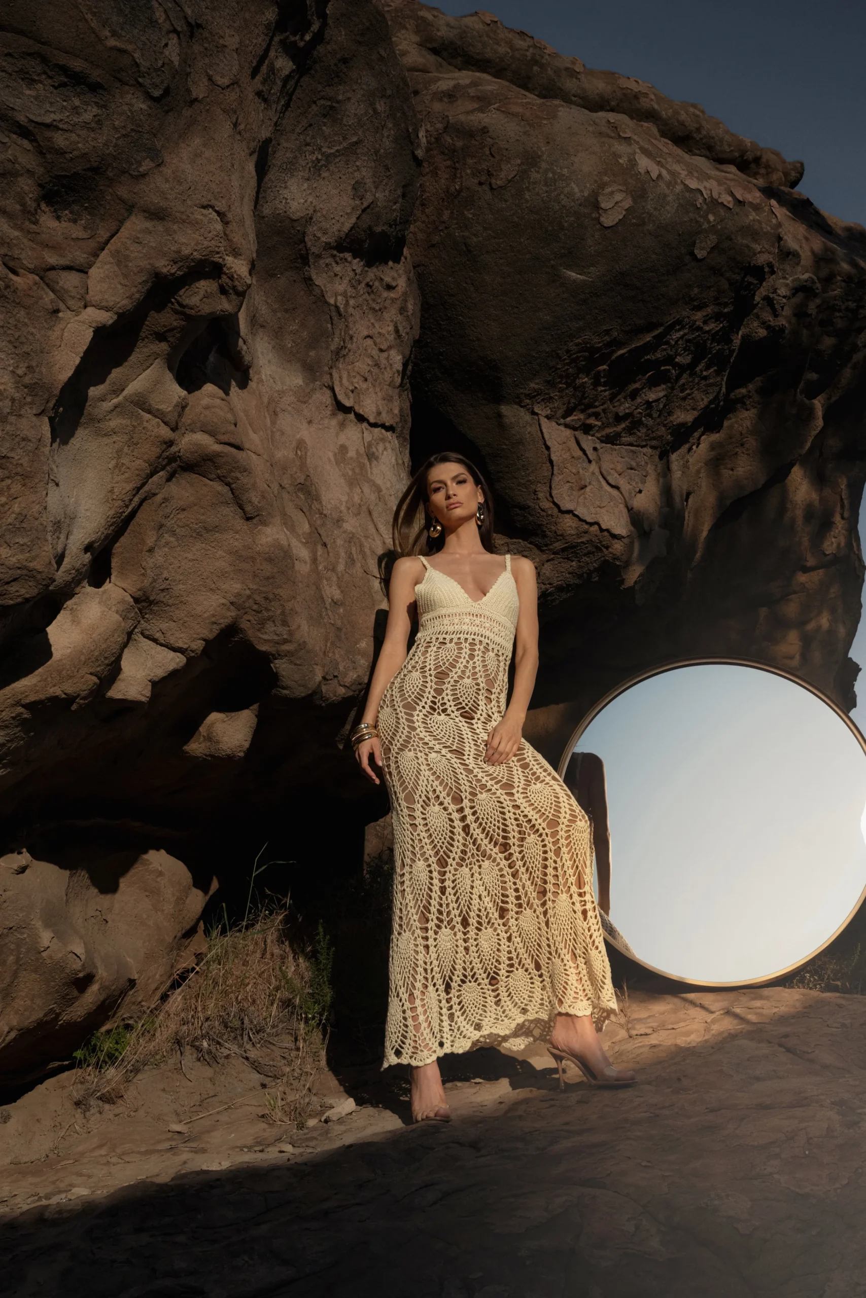 Ivory Great Escape Crochet Maxi Dress*JLUXLABEL Hot