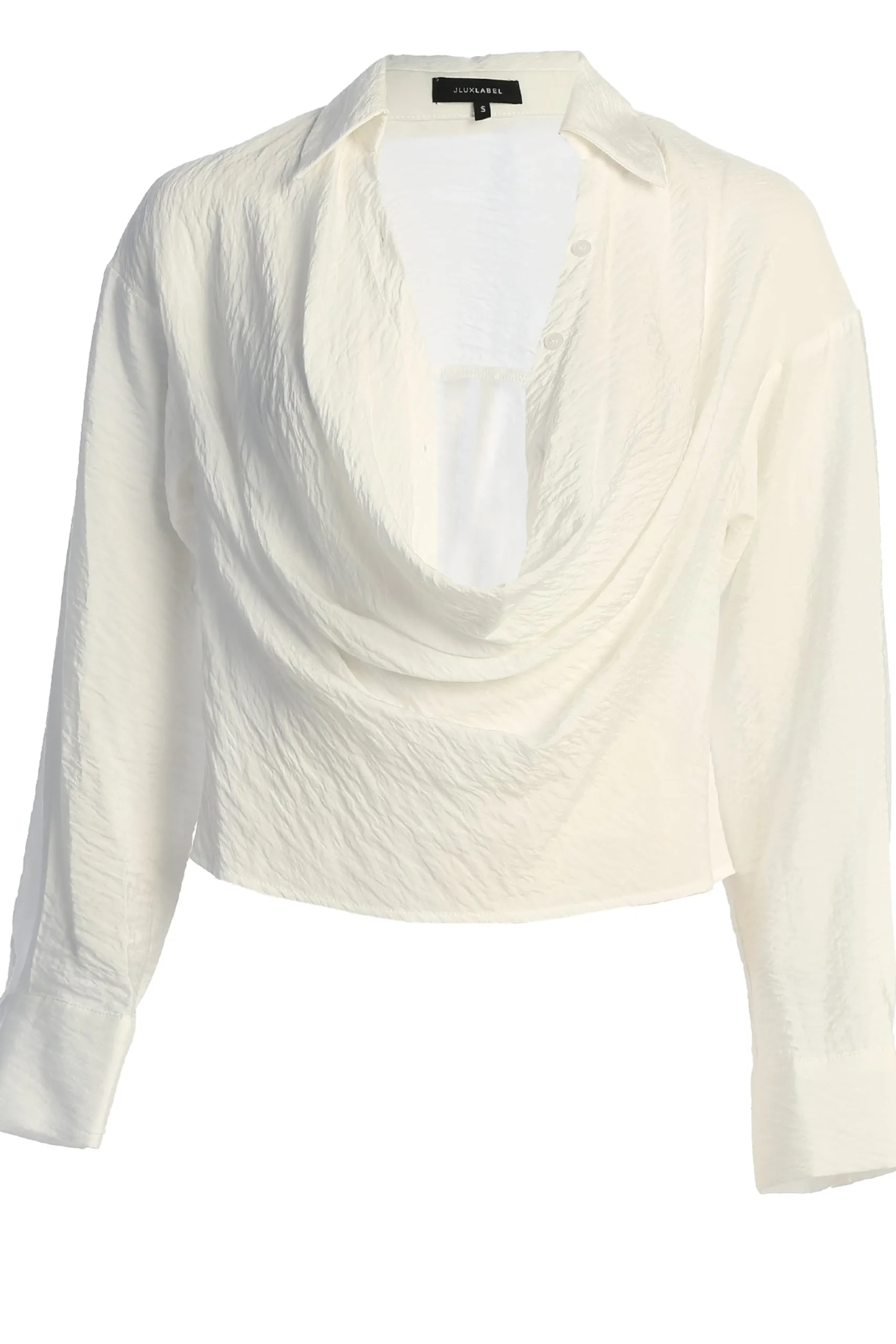 Ivory Greta Collared Top*JLUXLABEL Best