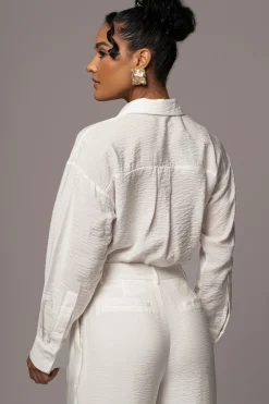 Ivory Greta Collared Top*JLUXLABEL Best