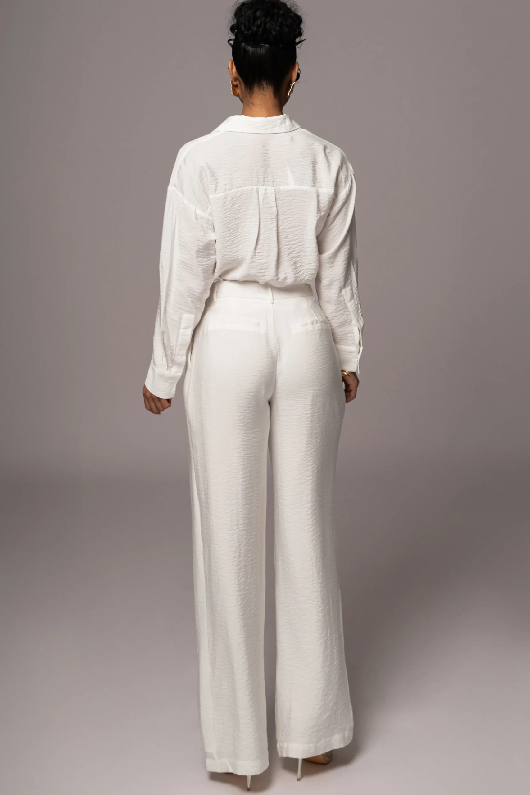 Ivory Greta Collared Top*JLUXLABEL Best