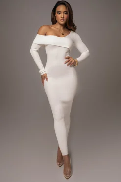 Ivory Harper Knit Maxi Dress*JLUXLABEL Fashion