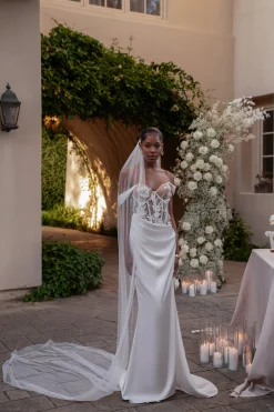 Ivory Infinite Love Satin Gown*JLUXLABEL Online