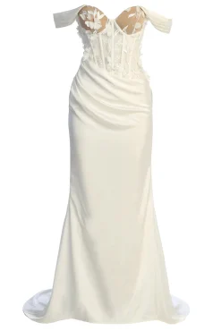 Ivory Infinite Love Satin Gown*JLUXLABEL Online