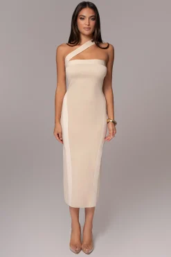 Ivory Ivone Asymmetrical Midi Dress*JLUXLABEL Hot