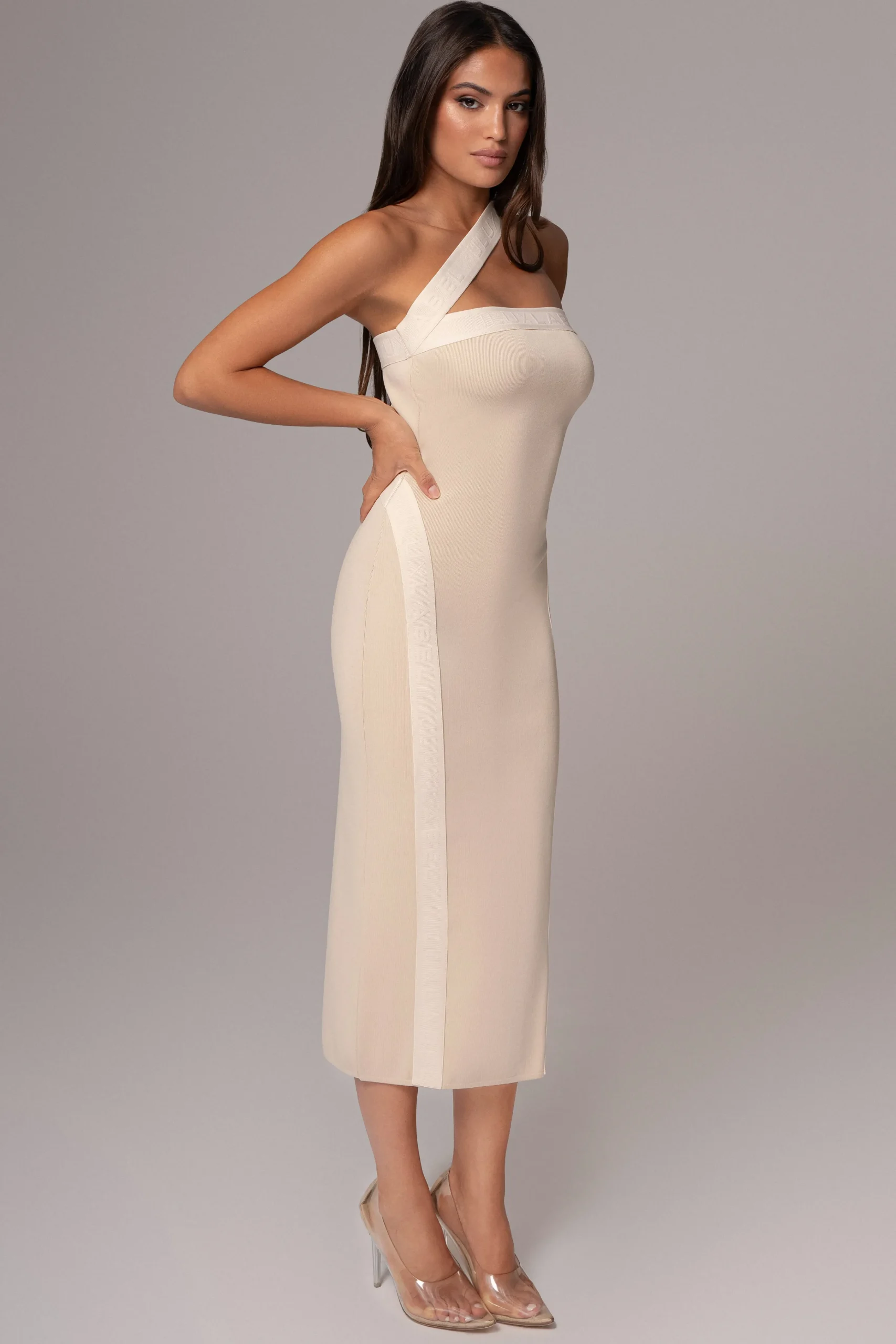 Ivory Ivone Asymmetrical Midi Dress*JLUXLABEL Hot