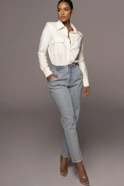 Ivory Jaxson Button Up*JLUXLABEL Sale