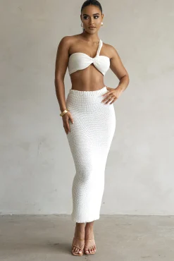 Ivory Jeanette Sweater Knit Top*JLUXLABEL Clearance