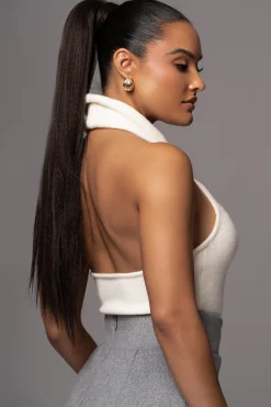 Ivory Joya Rib Knit Top*JLUXLABEL Online