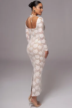 Ivory Lace Sweetheart Maxi Dress*JLUXLABEL New