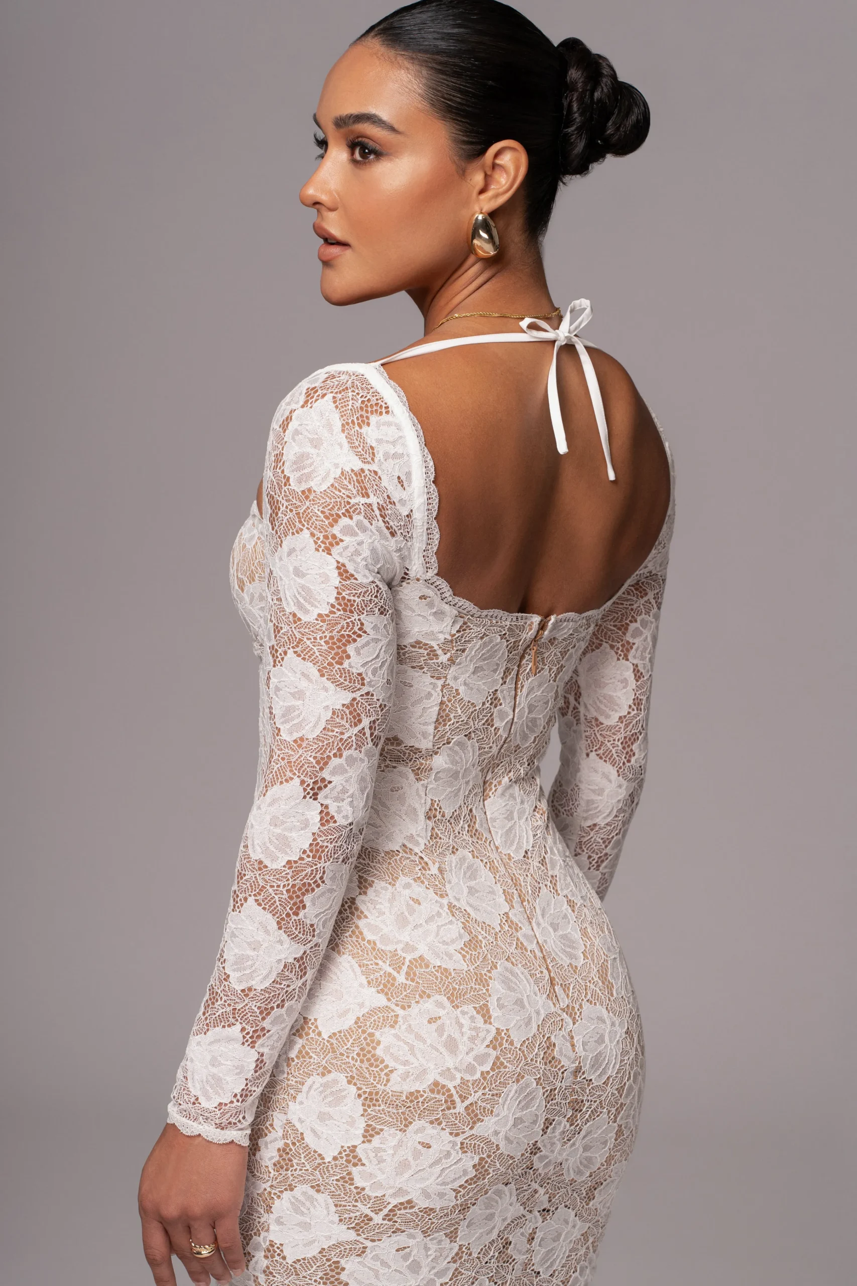 Ivory Lace Sweetheart Maxi Dress*JLUXLABEL New