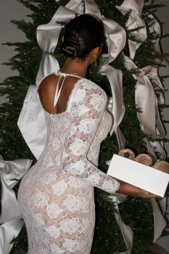 Ivory Lace Sweetheart Maxi Dress*JLUXLABEL New