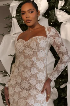 Ivory Lace Sweetheart Maxi Dress*JLUXLABEL New