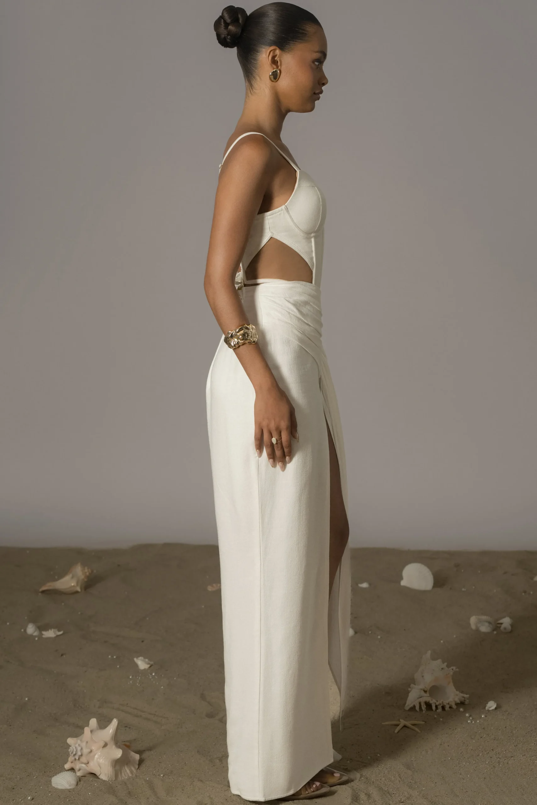 Ivory Las Olas Linen Skirt*JLUXLABEL Fashion