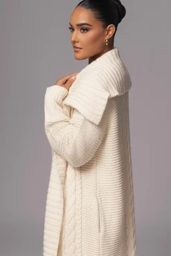 Ivory Malinda Sweater Knit Cardigan*JLUXLABEL Online