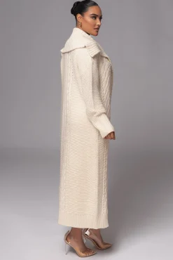 Ivory Malinda Sweater Knit Cardigan*JLUXLABEL Online