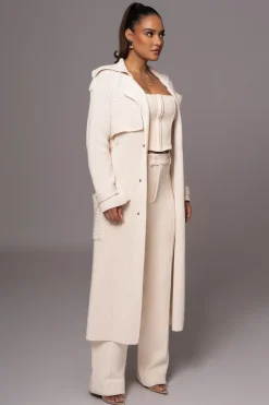 Ivory Maxinne Knit Coat*JLUXLABEL Online