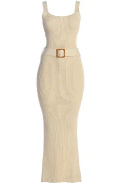 Ivory Moonrise Ribbed Maxi Dress*JLUXLABEL Outlet