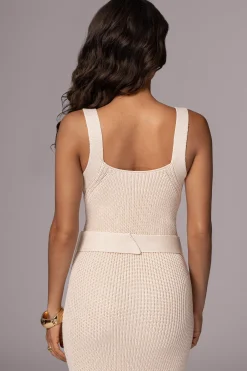 Ivory Moonrise Ribbed Maxi Dress*JLUXLABEL Outlet