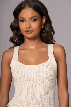 Ivory Moonrise Ribbed Maxi Dress*JLUXLABEL Outlet