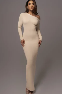 Ivory Night Shimmers Asymmetrical Maxi Dress*JLUXLABEL Online