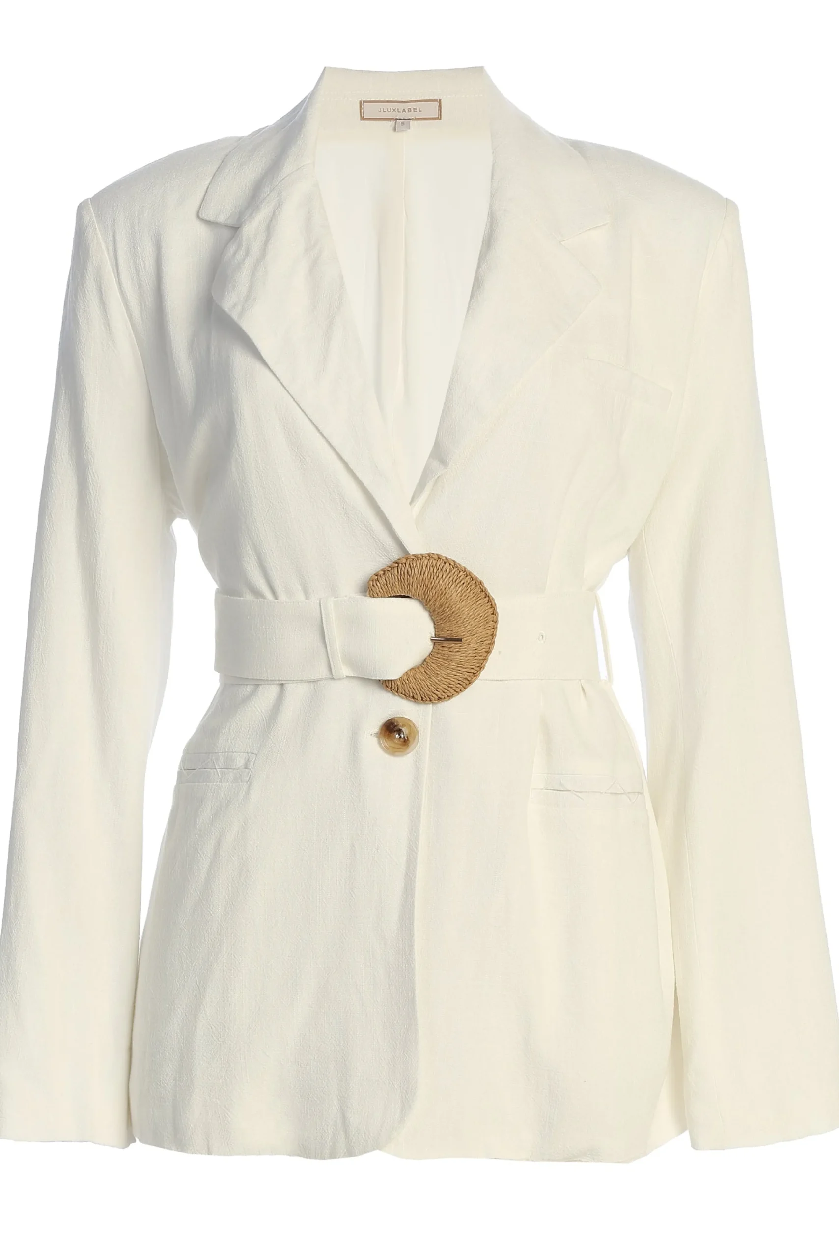 Ivory Ocean Breeze Linen Blazer*JLUXLABEL New