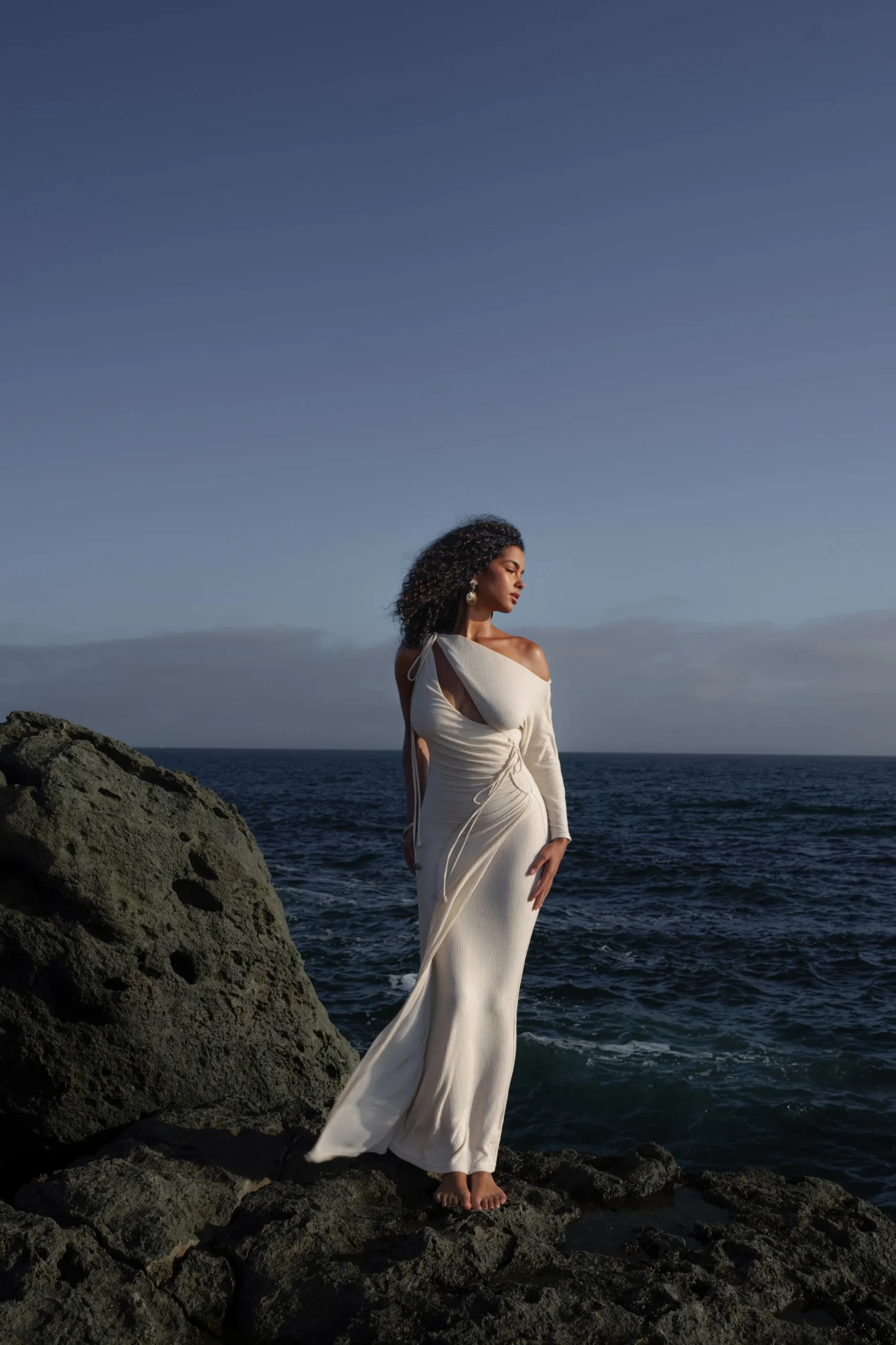 Ivory Odelia Crinkled Maxi Dress*JLUXLABEL Hot