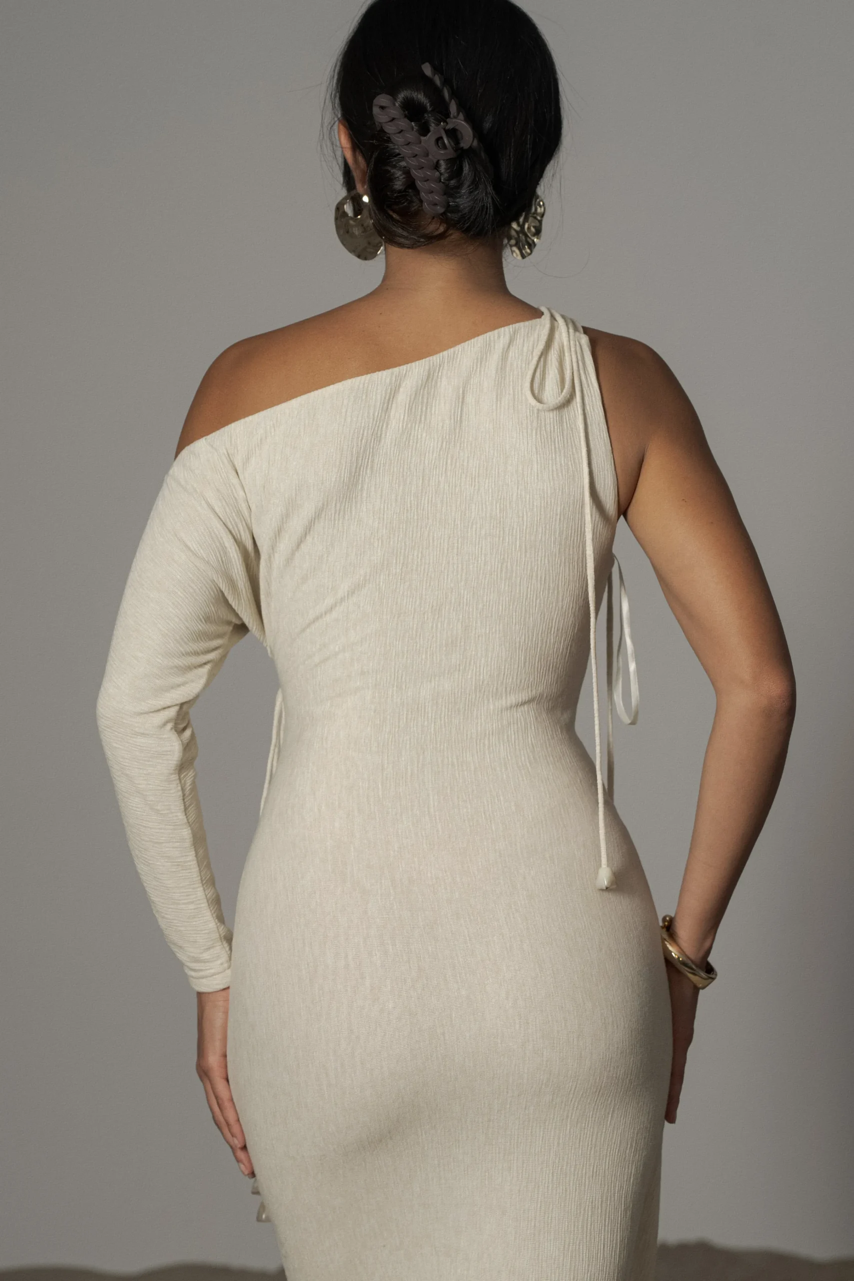 Ivory Odelia Crinkled Maxi Dress*JLUXLABEL Hot