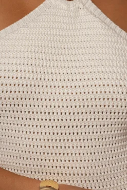 Ivory Overseas Halter Maxi Dress*JLUXLABEL Sale