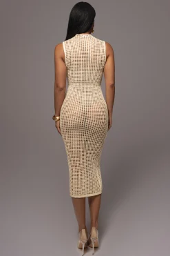 Ivory Pacific Tides Crochet Maxi Dress*JLUXLABEL Clearance